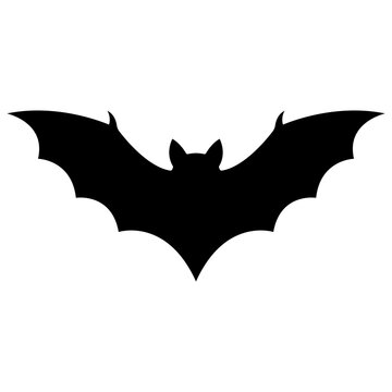 Black Bat Silhouette Vector Illustration with Transparent PNG Isolated