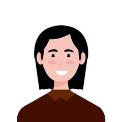 Avatar pria berjenggot, gaya ilustrasi datar © Vani
