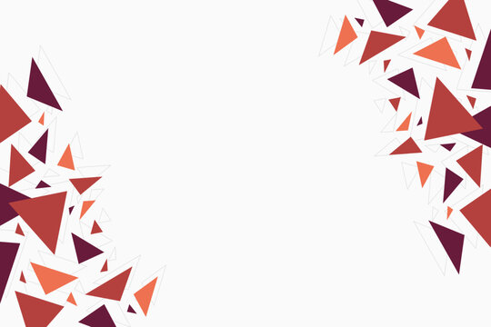 Abstract geometric triangle border with space