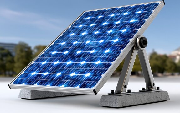Sleek Solar Panel Isolated on White Background for Modern Designs
