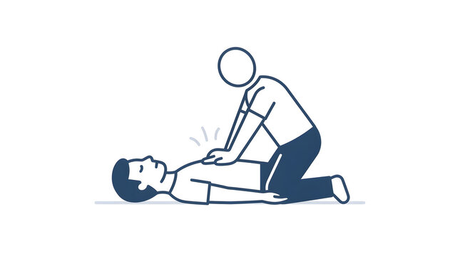Person performing cpr on another person