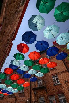 Umbrella Alley in Quebec city