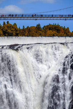 Suspension bridge at Montmorency Falls, Quebec, Canada
