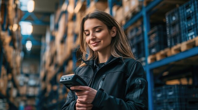 Realistic Capture of a Female Warehouse Worker in Action