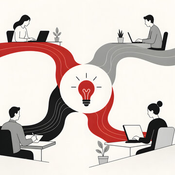 Business communication concept art generated by AI
