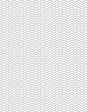 Minimalist wavy line pattern, seamless white background with grey thin waves, abstract geometric texture for modern web design