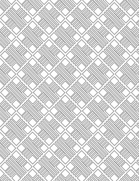 Geometric line pattern background, abstract black and white tile texture, minimalist linear grid wallpaper for modern design