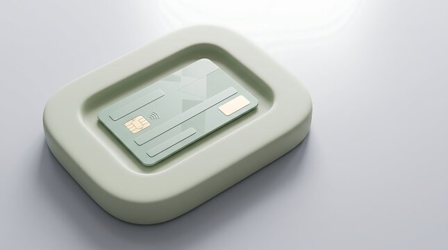 Close-up of a contactless card reader device with a sim card slot