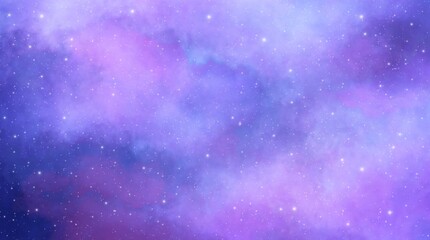   Magical Purple Galaxy Sky   Fantasy Starfield Cosmic Space Background © Mikky