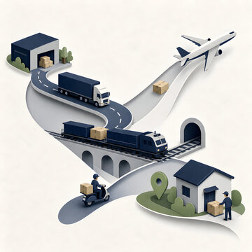 Business concept infrastructure art generated by AI