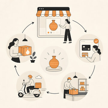 Business communication concept art generated by AI