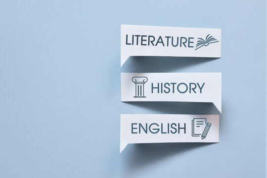 Humanities Education Subjects Concept with Literature History and English