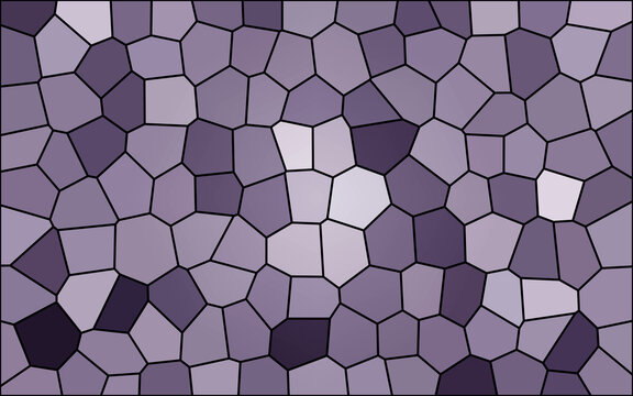 Abstract Purple Mosaic Tile Background with Voronoi Polygonal Pattern.