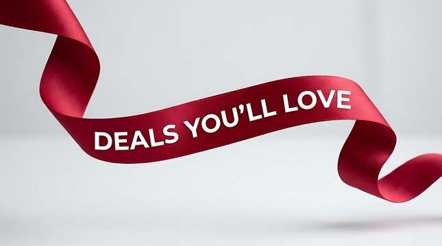 Red Ribbon With White Text Deal You Ll Love