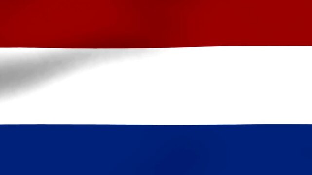 Waving flag of the netherlands with red white and blue horizontal stripes