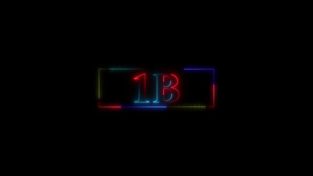 Multicolor Saber Light Outline & Typography "1B" Intro Effect