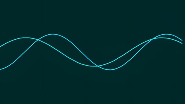 Abstract Glowing Sine Wave Animation