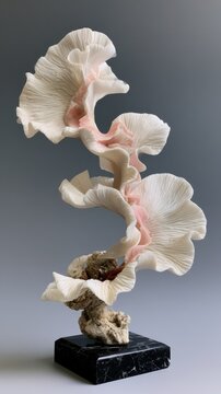 Delicate organic sculpture with natural elements