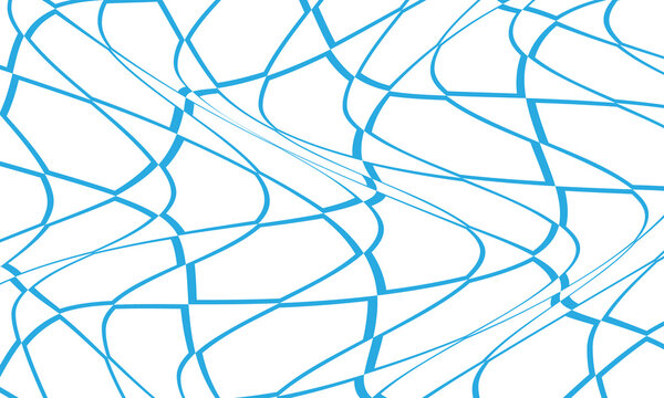 Abstract Blue Snowy Geometric Background with Seamless Wave Pattern, Circular Shapes, Water Texture, Bright Vector Illustration and Decorative Wallpaper Design