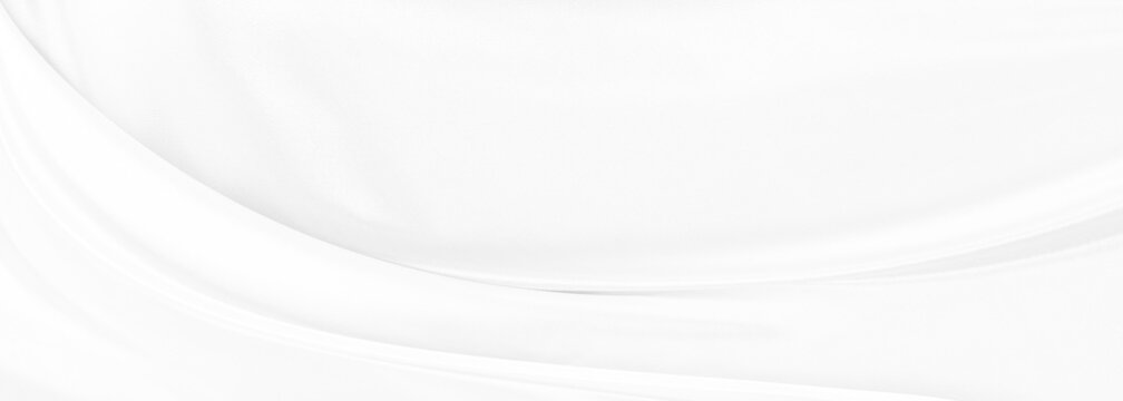 White gray satin texture that is white silver fabric silk panorama background with beautiful soft blur pattern natural.