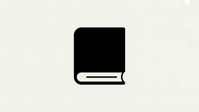 Black book icon for library and education design