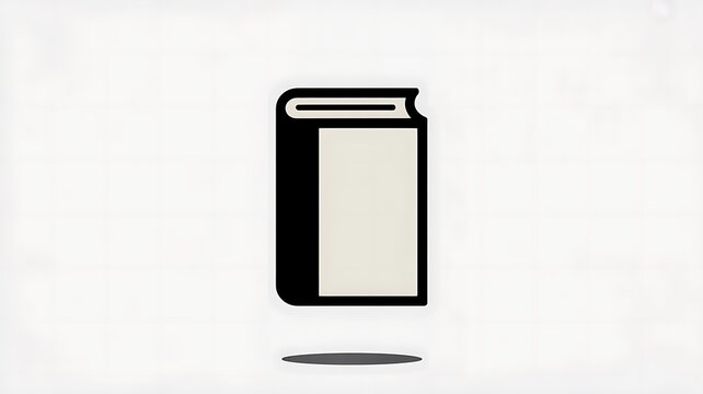 Simple book icon with a flat design style