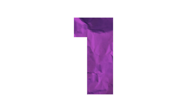 3D render of glowing purple letter T symbol isolated on white background for branding design