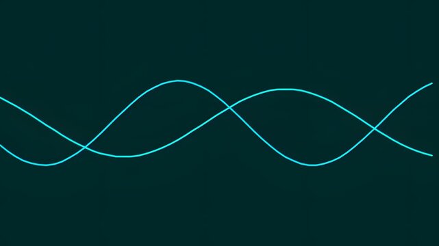 Abstract Glowing Sine Waves Animation