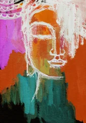 abstract watercolor background with head of Buddha  © Anna Ismagilova