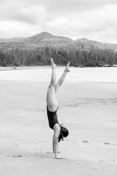 Haida Gwaii cartwheel on beach