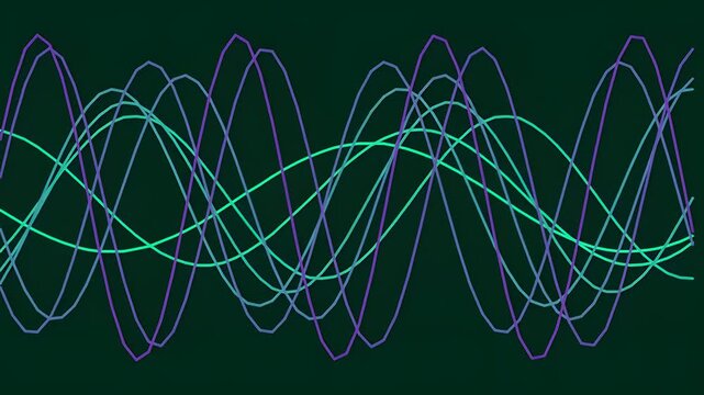 Abstract Wavy Lines Moving Background