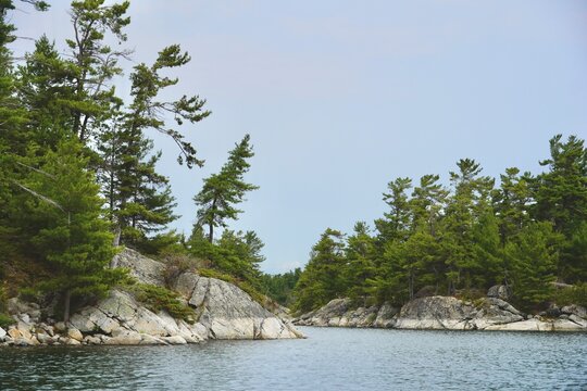 Granite Islands in Georgian Bay, Ontario, Canada