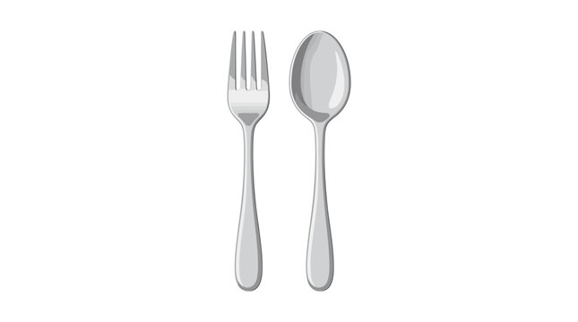 Silver fork and spoon cutlery set