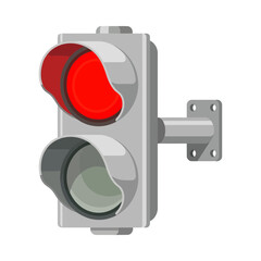 Fototapeta premium Traffic light signal isolated on white background