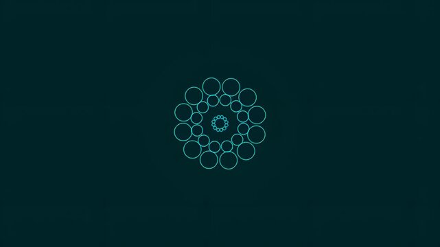 Abstract Circles Expanding and Contracting Loop