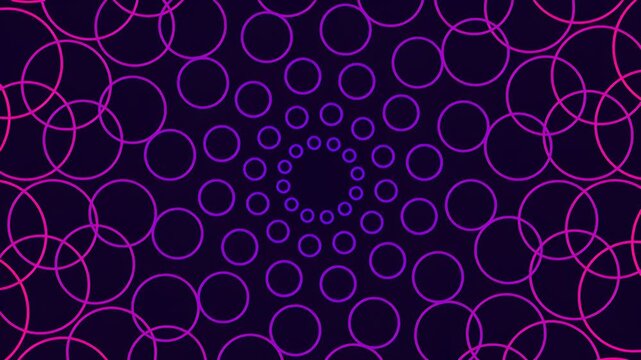 Abstract Neon Circles Pattern Loop