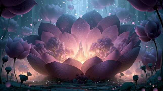Vast botanical garden where every flower reveals a different possible future instead of ordinary petals, with tiny worlds visible inside each blossom. Surreal nature, luminous details and cinematic de