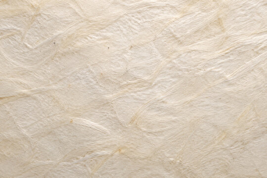 Korean hanji paper fiber texture in warm ivory