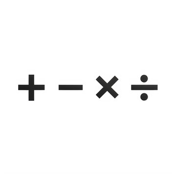 Basic math operators set icon