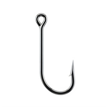 Black fishing hook illustration