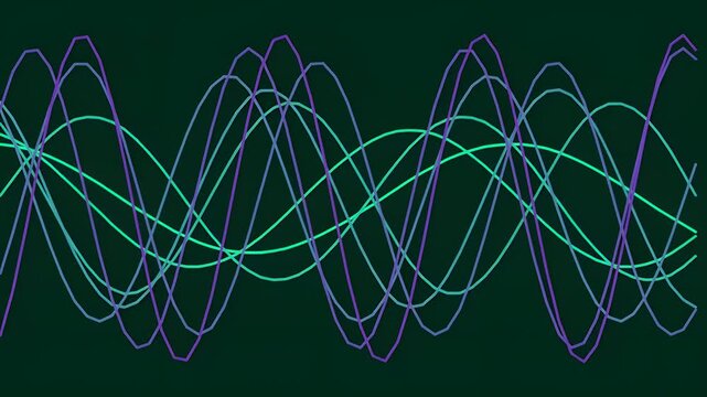 Abstract Wavy Lines Moving Background