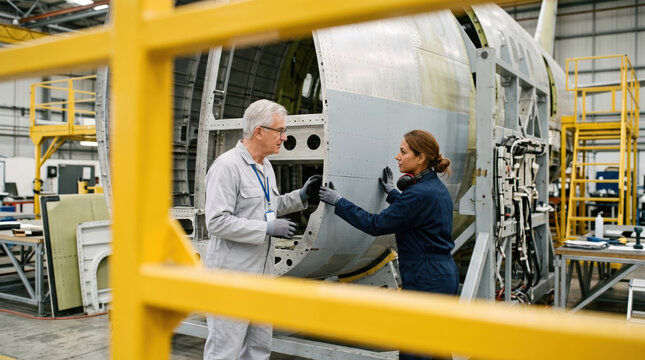 Aligning a Fuselage Section in a Jig