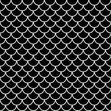 Scallop Pattern, Seamless Pattern, repeating texture, black and white texture, 8k