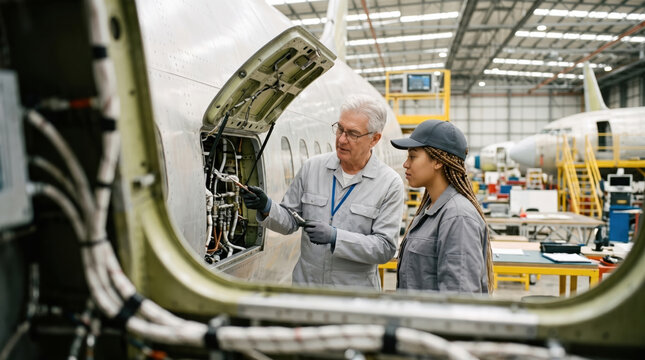 Senior Technician Mentoring a Colleague