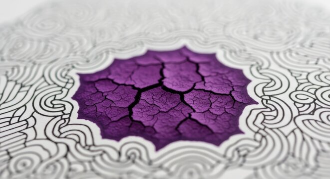 Intricate Purple and Silver Ornate Pattern.