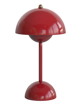 Mid century table lamp isolated on a white background
