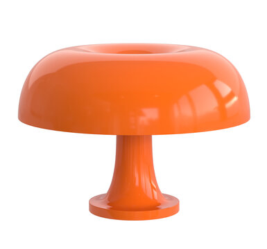 Mid century table lamp isolated on a white background