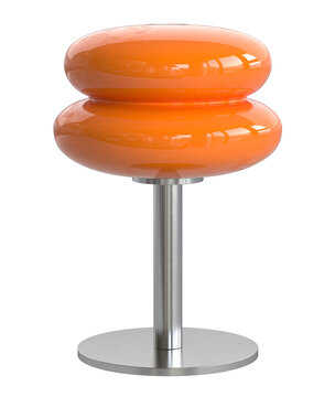 Mid century table lamp isolated on a white background