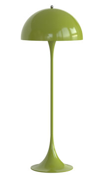 Mid century floor lamp isolated on a white background