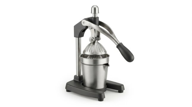 Manual citrus fruit juicer press isolated on white background